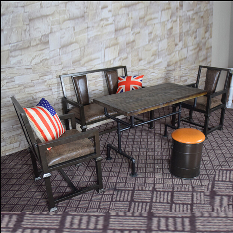 鐵藝餐椅客廳沙發復古咖啡椅水管沙發工業風做舊單雙三人沙發批發・進口・工廠・代買・代購