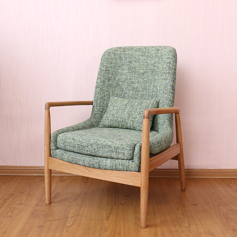 北歐現代休閒咖啡椅宜傢創意實木客廳單人沙發椅廠傢直銷批發・進口・工廠・代買・代購