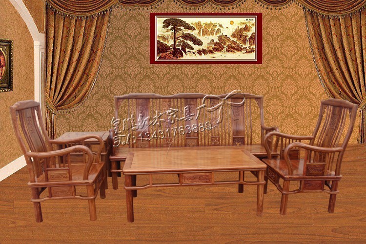 中式明清實木紅木古典傢具非洲黃花梨木明式梳子沙發5件8件套特價批發・進口・工廠・代買・代購
