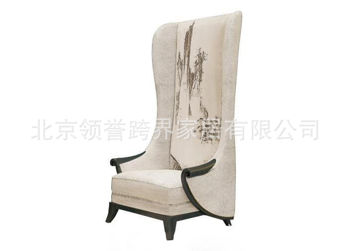 新中式實木椅子單人沙發 售樓處樣板間酒店會所傢具定做定製批發・進口・工廠・代買・代購