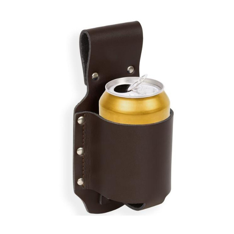 皮革啤酒皮套,戶外酒水飲料杯套掛腰間 leather beer holster批發・進口・工廠・代買・代購