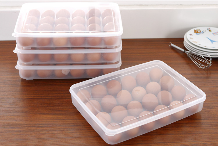 雞蛋盒單層24格塑料蛋托冰箱雞蛋收納盒雞蛋冷藏儲物盒雞蛋包裝盒工廠,批發,進口,代購