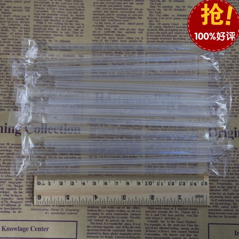 一次性吸管 奶茶吸管 短細透明吸管 單支包裝 100支15CM*0.5CM工廠,批發,進口,代購