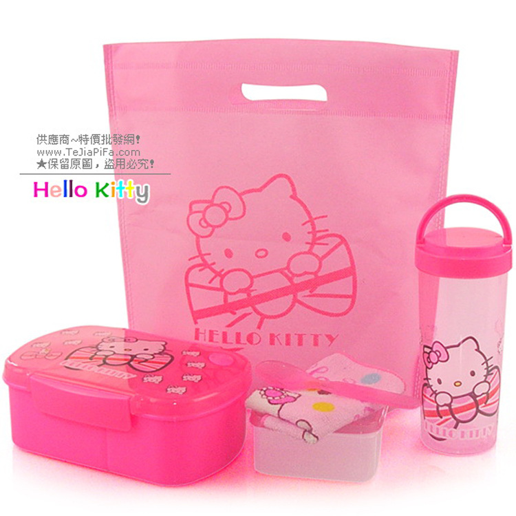 Hello Kitty旅行飯盒套裝/超值旅行餐具六件套裝/2310工廠,批發,進口,代購