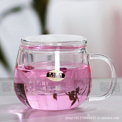 耐熱玻璃茶具 直銷圓趣杯 廣告禮品定製花茶杯 辦公泡茶玻璃杯工廠,批發,進口,代購