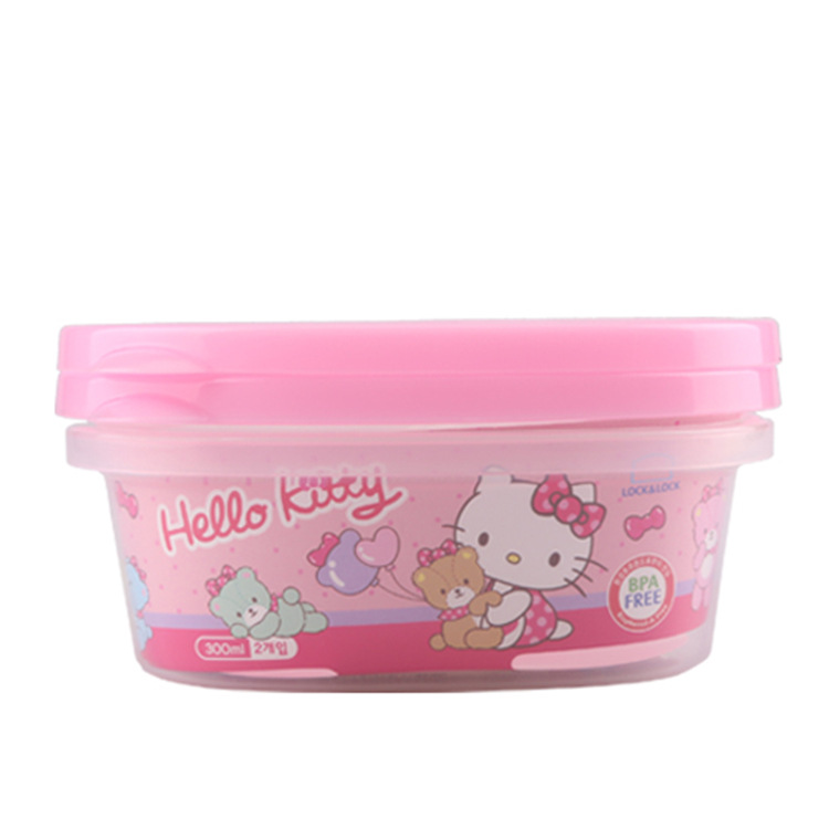 韓國正品 Hello Kitty 食品儲藏盒 凱蒂貓保鮮盒 2個套裝工廠,批發,進口,代購