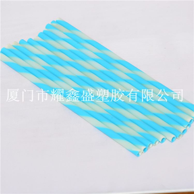 註圈雙色條紋吸管Striped hard plastic straight drinking straw工廠,批發,進口,代購