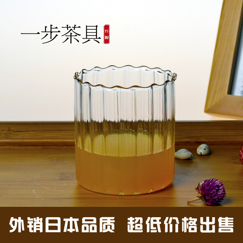 無印良品muji茶具條紋杯高溫耐熱玻璃杯具促銷禮品茶杯波紋杯批發・進口・工廠・代買・代購