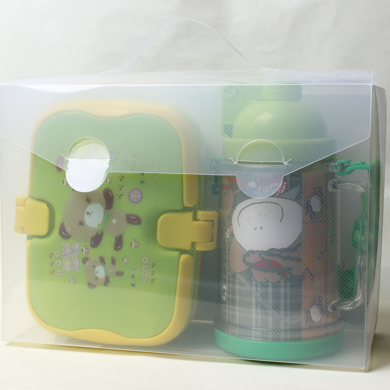 2014新款 塑料飯盒水杯套裝 卡通帶手柄創意飯盒水杯套裝特惠批發批發・進口・工廠・代買・代購