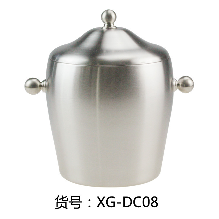 高檔不銹鋼1.2L/2L雙層鼓型冰粒桶雙耳冰桶多用冰桶工廠,批發,進口,代購