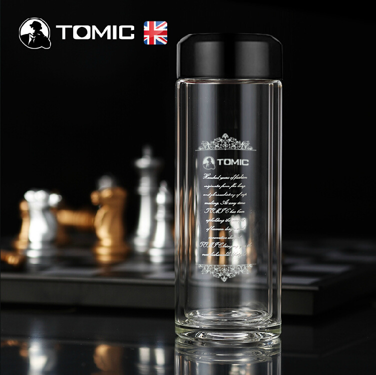 英國TOMIC/特美刻高檔檸檬玻璃杯 泡茶水杯雙層水晶杯 正品工廠,批發,進口,代購