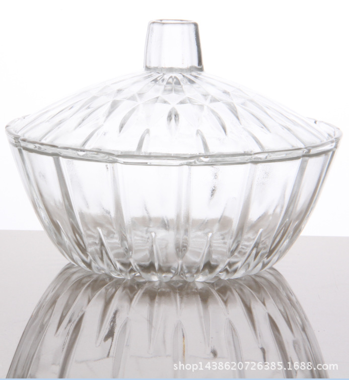 玻璃廠直銷玻璃罐 透明玻璃儲物罐帶蓋 精美玻璃糖缸 玻璃湯碗批發・進口・工廠・代買・代購