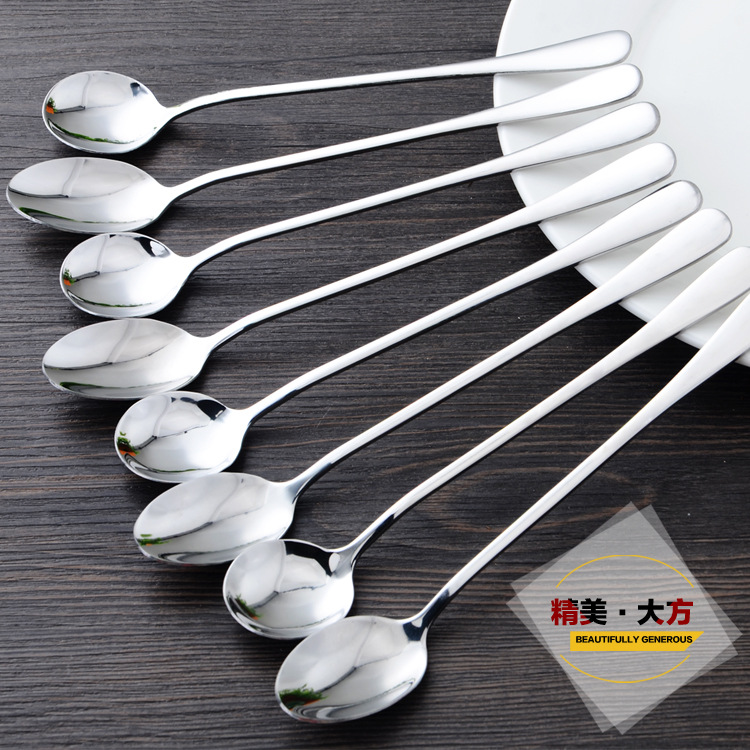 1010韓式系列 不銹鋼勺子 超長柄 冰勺 咖啡勺 攪拌勺 酒店 禮品工廠,批發,進口,代購
