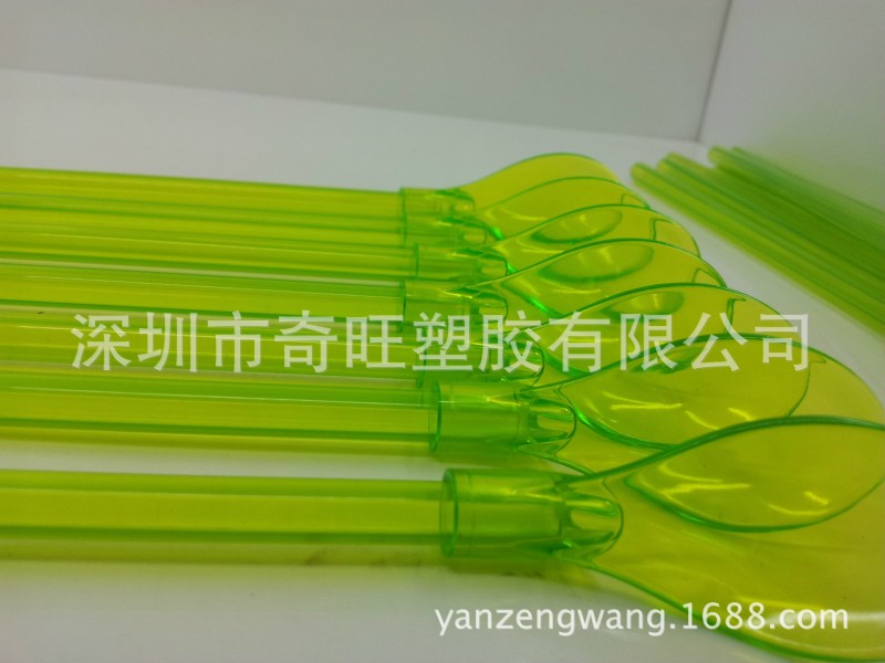 優質產品，自主研發 pvc材質彩色冰沙塑膠勺子吸管工廠,批發,進口,代購