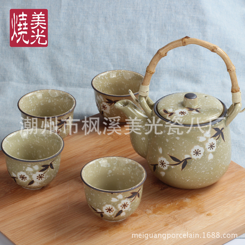 美光燒日本韓國式高溫手彩繪陶瓷茶具禮品套裝 茶壺杯HT-165工廠,批發,進口,代購