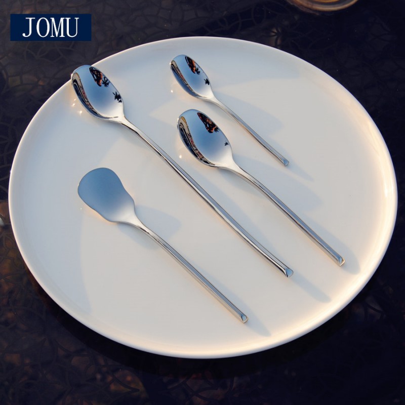 JOMU 咖啡勺子304不銹鋼飲料勺攪拌長柄甜品勺加厚調羹咖啡匙工廠,批發,進口,代購