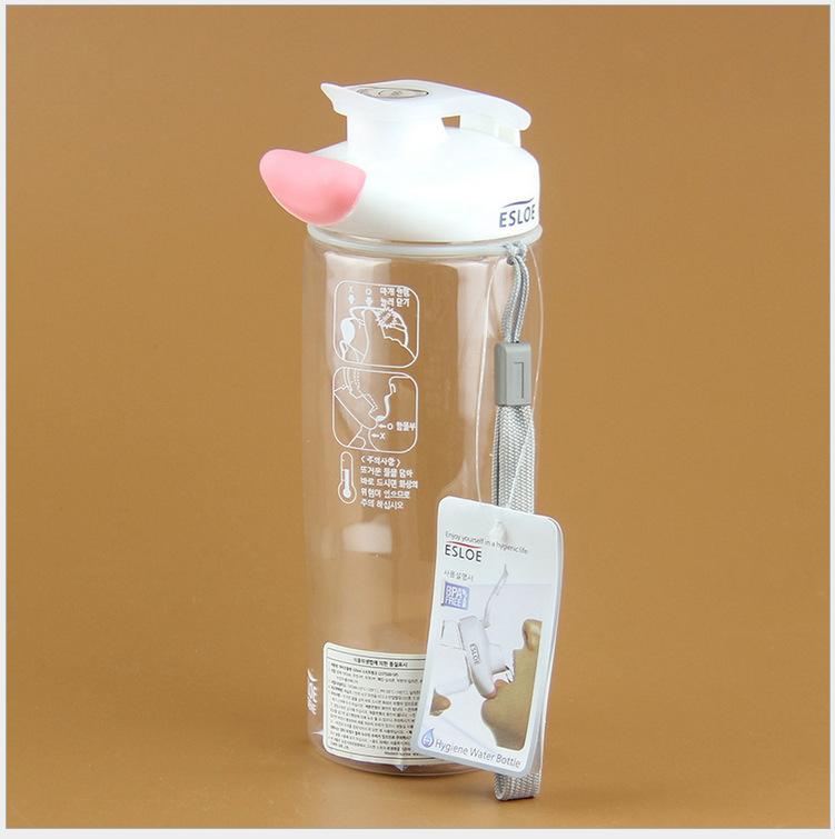 新款韓國ESLOE分享杯衛生杯 個性健康防唇印透明tritan水杯工廠,批發,進口,代購