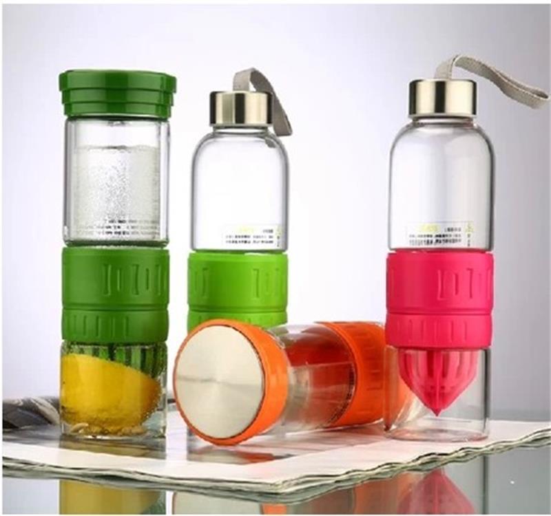 韓國創意正品高硼玻璃檸檬杯手動榨汁器美國活力喝水神器送杯套批發・進口・工廠・代買・代購