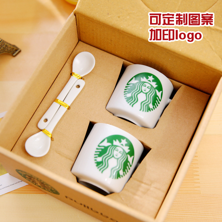 星巴克陶瓷杯情侶咖啡杯定製 創意陶瓷杯子定製logo禮品馬克杯工廠,批發,進口,代購