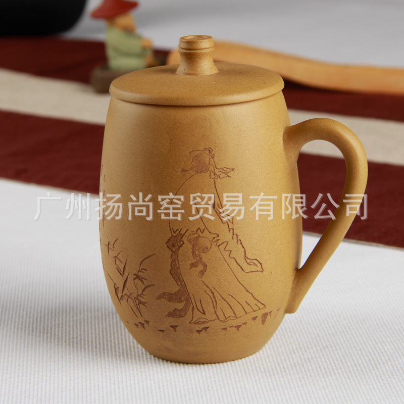 揚尚窯 紫砂杯功夫茶杯 創意水杯小口杯辦公杯全手工泡茶杯小口杯工廠,批發,進口,代購