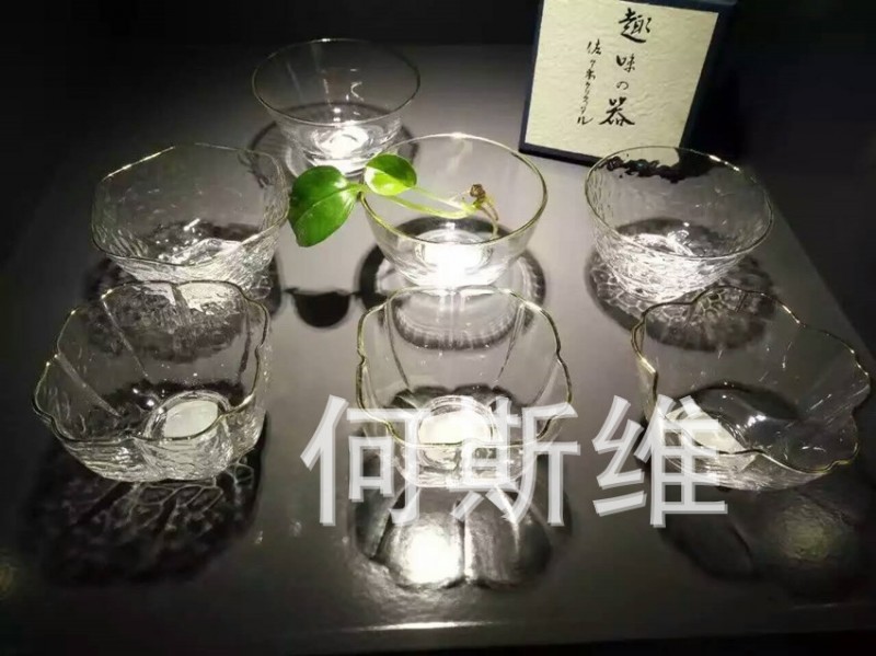 日本櫻花杯高檔日式錘紋品茗杯 耐熱透明鎏金茶杯個人水杯佐佐木批發・進口・工廠・代買・代購