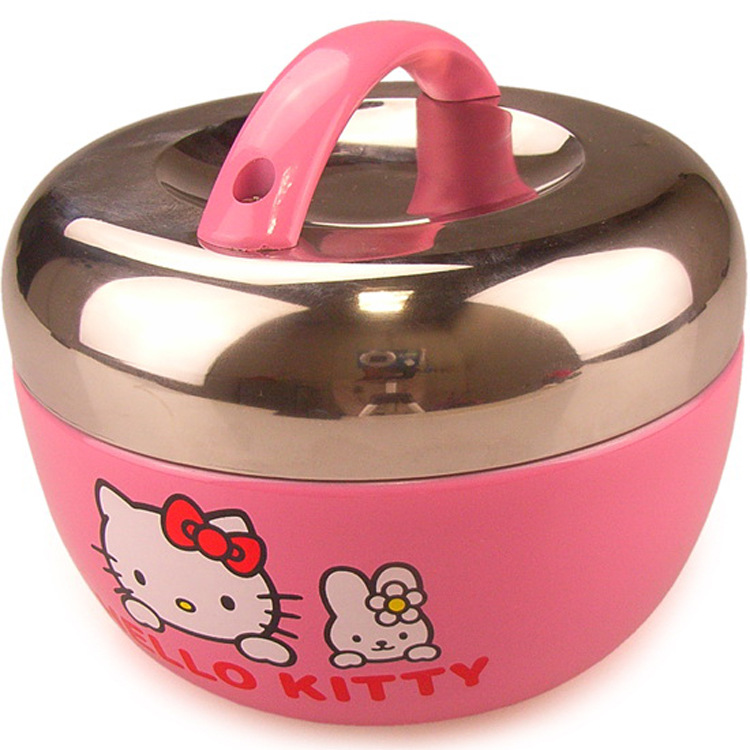 批發 Hello Kitty 凱蒂貓 雙層不銹鋼 保溫飯盒/2283工廠,批發,進口,代購