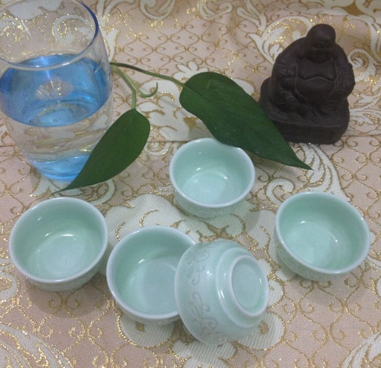 陶瓷色釉梅子青茶杯廠傢直銷批量生產功夫茶杯特價工廠,批發,進口,代購