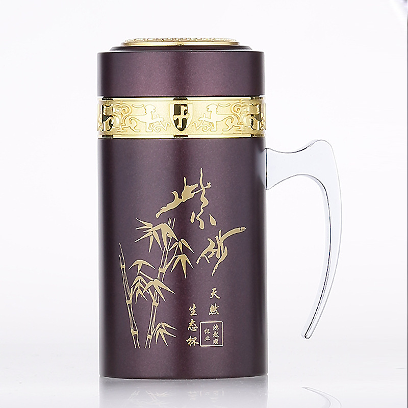 正品特價 高檔全手工宜興紫砂內膽保溫杯 辦公茶杯 紫砂杯子帶蓋批發・進口・工廠・代買・代購