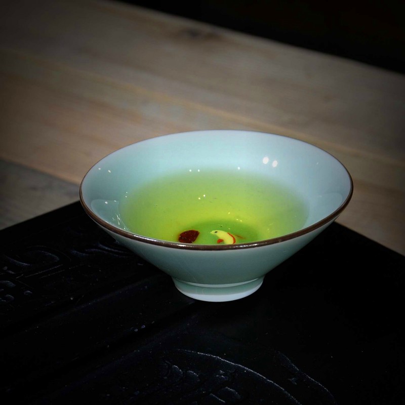 上緣德化陶瓷手繪青瓷功夫鬥笠茶杯子 普洱茶杯 品茗杯 廠傢批發工廠,批發,進口,代購