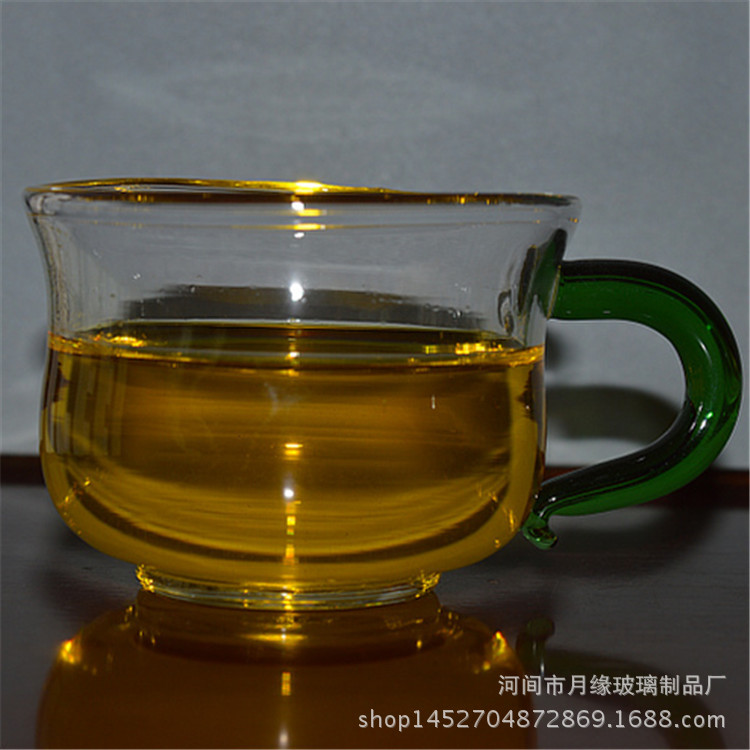 耐熱玻璃茶具 玻璃杯 情侶玻璃杯 茶壺伴侶 綠把如意品杯 品茗杯批發・進口・工廠・代買・代購