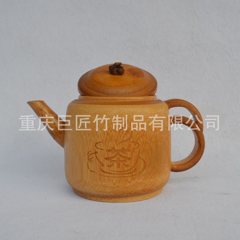 廠傢高端竹子功夫茶具 茶壺 竹製茶具 碳化茶壺  禮品定製工廠,批發,進口,代購