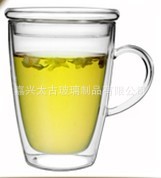 400ml 帶把柄蓋子大容量雙層咖啡杯 高鵬矽玻璃杯工廠,批發,進口,代購