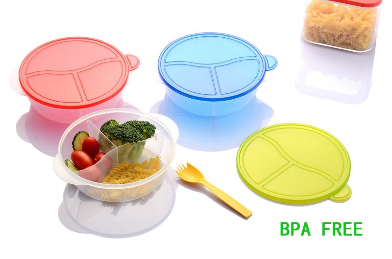 BPA FREE廠傢直銷 圓形 三格塑料 午餐盒 便當盒 保溫微波爐可用批發・進口・工廠・代買・代購