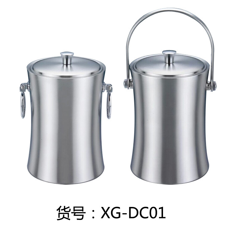 高檔不銹鋼1L/2L/3L雙層小蠻腰手提冰粒桶雙環冰桶多用冰桶工廠,批發,進口,代購