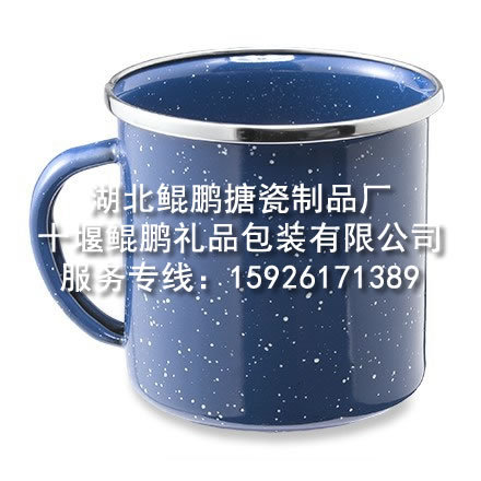 出口外貿復古創意搪瓷牛奶杯藍色雪花懷舊特厚咖啡杯子搪瓷馬克杯工廠,批發,進口,代購