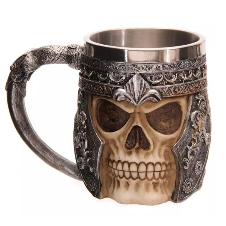 skull mug 萬聖節禮品 不銹鋼骷髏頭咖啡杯茶杯 3D骷髏頭造型杯工廠,批發,進口,代購