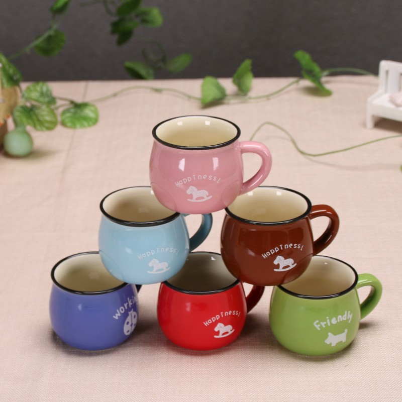 廠傢定製簡約經典多色個性zakka純色陶瓷杯水杯早餐杯創意咖啡杯工廠,批發,進口,代購