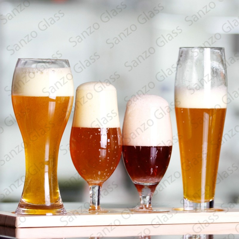 人工吹製創意德國水晶啤酒杯 收腰啤酒杯套裝 定製玻璃啤酒杯工廠,批發,進口,代購