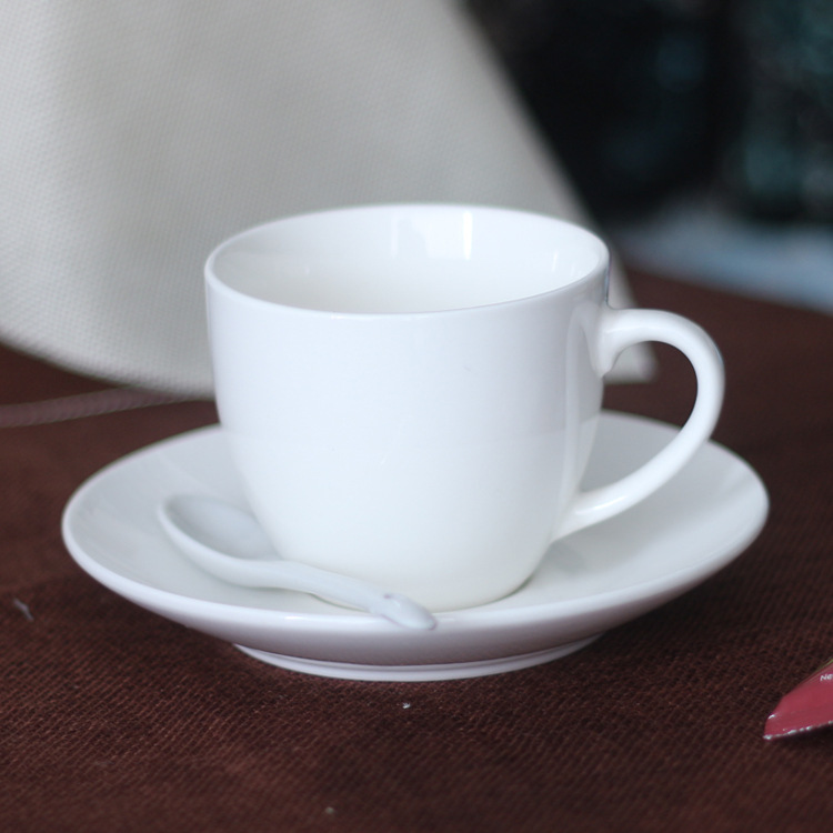 一件起批廠傢直銷 高檔骨瓷咖啡杯碟 純白歐式陶瓷茶具定製LOGO工廠,批發,進口,代購