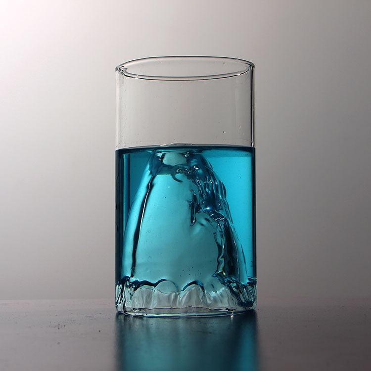 新創意個性鯊魚杯高硼矽耐熱雙層玻璃杯紅酒香檳杯廠傢土陶茶具批發・進口・工廠・代買・代購