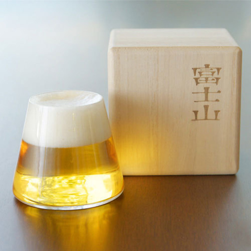 私有富士山創意啤酒杯高檔耐熱透明高硼矽玻璃杯新奇特茶杯飲料杯工廠,批發,進口,代購