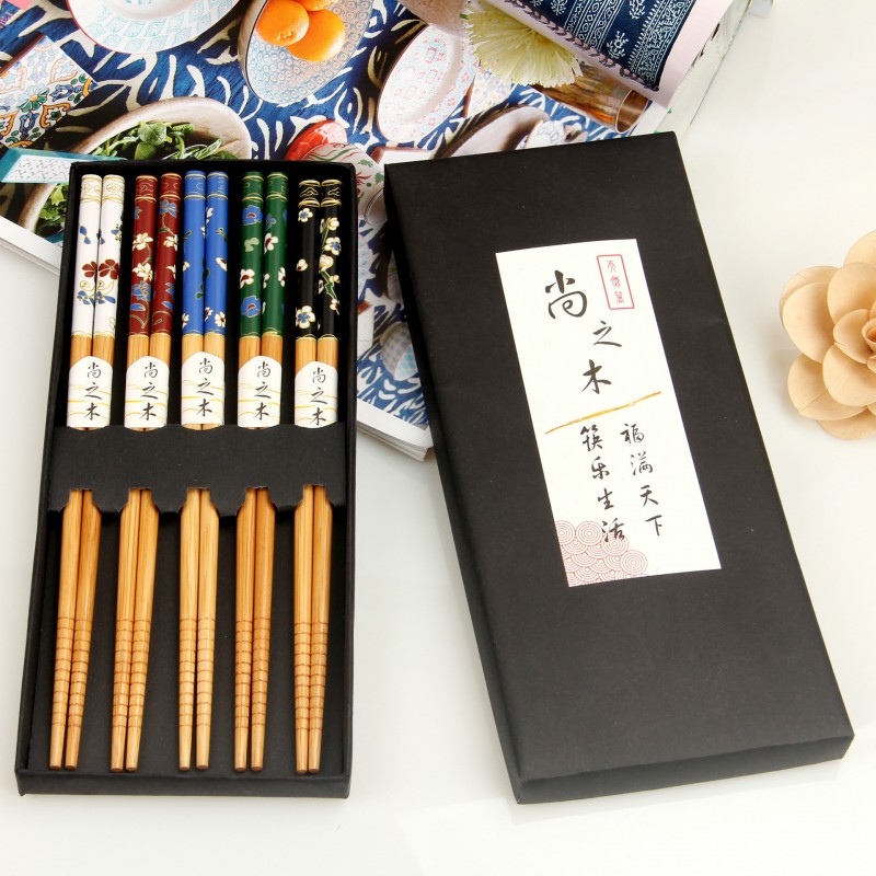 廠傢直銷尚之木竹製筷 日式筷子禮盒裝 五雙裝筷子套裝 會銷禮品工廠,批發,進口,代購