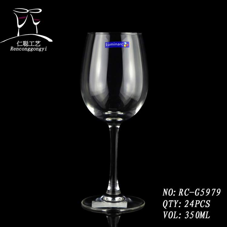 熱賣弓箭樂美雅紅酒杯品味高腳杯鋼化卷口無鉛玻璃葡萄酒杯350ml工廠,批發,進口,代購