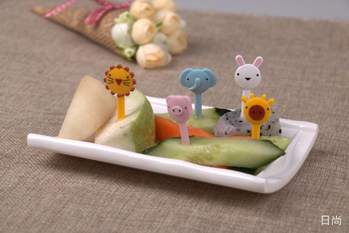 日本原單 可愛兒童水果叉 卡通動物水果叉 環保樹脂叉子水果牙簽工廠,批發,進口,代購