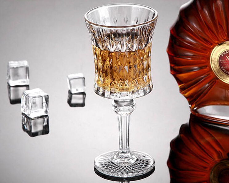 廠傢直銷紅葡萄酒杯 香檳威士忌杯歐式玻璃鉆石高腳紅酒杯子工廠,批發,進口,代購
