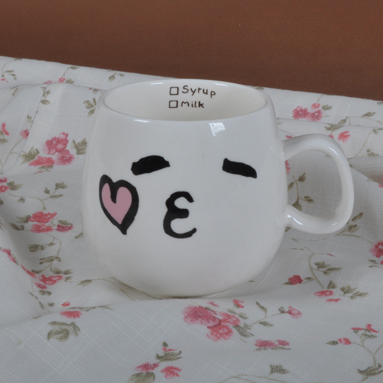 咖啡杯 定製logo咖啡杯 情侶陶瓷咖啡杯 卡通表情咖啡杯工廠,批發,進口,代購