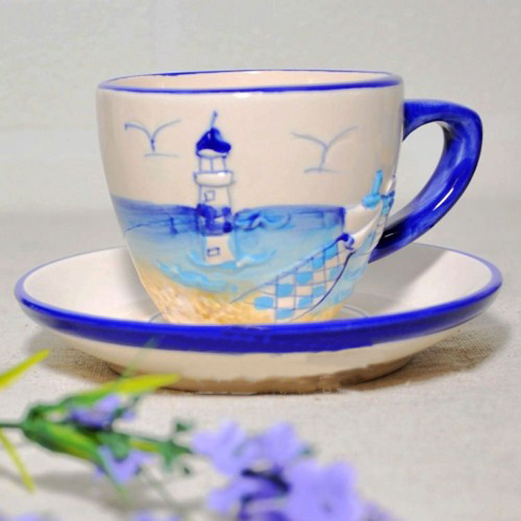 地中海壺 杯子 地中海咖啡杯+碟 咖啡杯 地中海傢飾 創意杯套裝工廠,批發,進口,代購