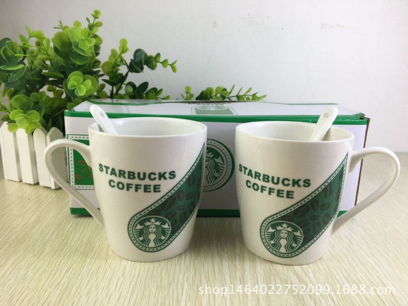 星巴克陶瓷杯情侶咖啡杯定製 創意陶瓷杯子定製logo禮品馬克杯工廠,批發,進口,代購