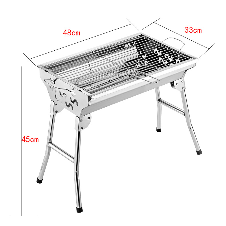 大號不銹鋼燒烤架戶外商用木炭燒烤爐便攜烤肉爐傢用加厚燒烤箱工廠,批發,進口,代購