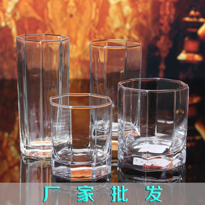 八角方杯 ktv酒吧威士忌酒杯 酒店玻璃杯 耐熱透明玻璃水杯批發工廠,批發,進口,代購